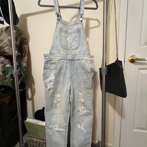 Denim Fitted Overalls